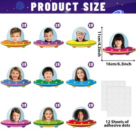 gisgfim 80Pcs Outer Space Cutouts Back to School Decorations Bulletin Board Flying Saucer Ship Paper Cut-Out Classroom Decor for Boy Girl DIY Craft Photo Wall Kindergarten Preschool Party Favor Supply