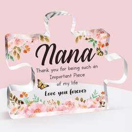 Nana Gifts, Nana Birthday Gift, Christmas or Mothers Day Gift for Nana, Puzzle Acrylic Plaque, Thoughtful Nana Gifts from Grandchildren - Nana Christmas Gifts
