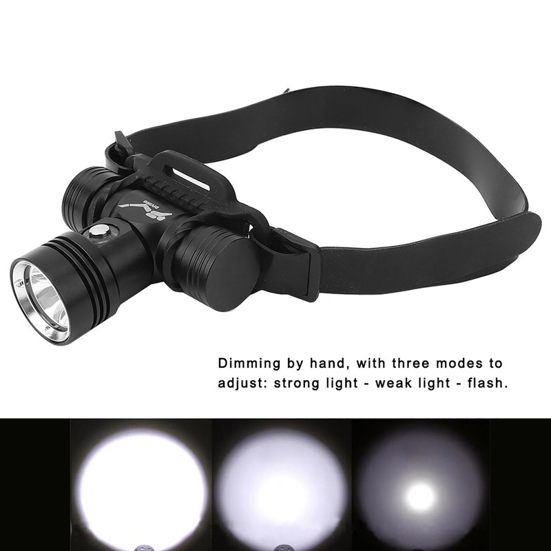 Waterproof LED Diving Headlamp Underwater High Brightness Head Light for