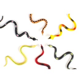 Hands On Learning Realistic Viper Snake Animal Figures, 1-Dozen, 6-Inch