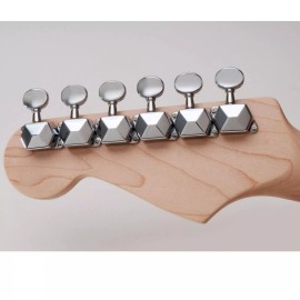 Golden Age Economy Covered Gear 6-In-Line Tuners, Chrome