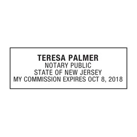 Notary Stamp for State of New Jersey- Self Inking Stamp