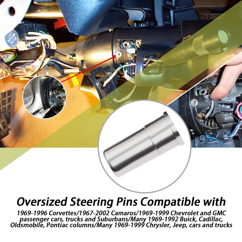Ciuouient Oversized Steering Pins,Tilt Steering Column Compatible with 1969-1996 Cor-vettes