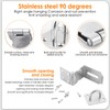 Dfuqanb Pack of 2 Stainless Steel 90 Degree Hasp Lock,
