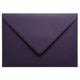 5" x 7" Aubergine Envelopes x 25 Pack. Premium 120gsm Weight. 133mm x 184mm. Plum Coloured Envelopes Suitable for Greetings Cards, Christmas
