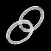MACHSWON 2Pcs Car Speaker Spacer Ring Mounting Spacer Plate Transparent