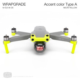 Wrapgrade Skin Compatible with DJI Air 2S, Accent Colour A (Neon Yellow)