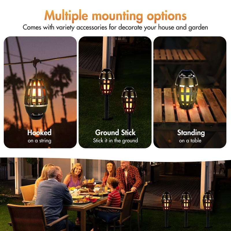 ALLOMN LED Bluetooth Flame Speakers, Outdoor LED Flame Effect Bluetooth