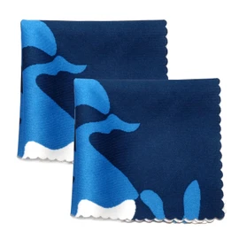 Calabria 2 Pack Microfiber Cleaning Cloth Blue Camouflage Print Clean Eyeglasses Lens TV Phone Screen Camera Glasses Cleaner