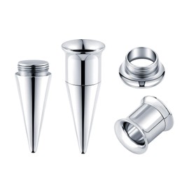 Longbeauty 8G-13/16 Stainless Steel Ear Tapers Plugs Tunnels Ear Piercing Ear Stretcher Stretching Kit, Stainless Steel