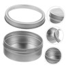 Ciieeo 4pcs Magnetic Spice Jars: 9cm/3.54" Diameter Stainless Steel Grains