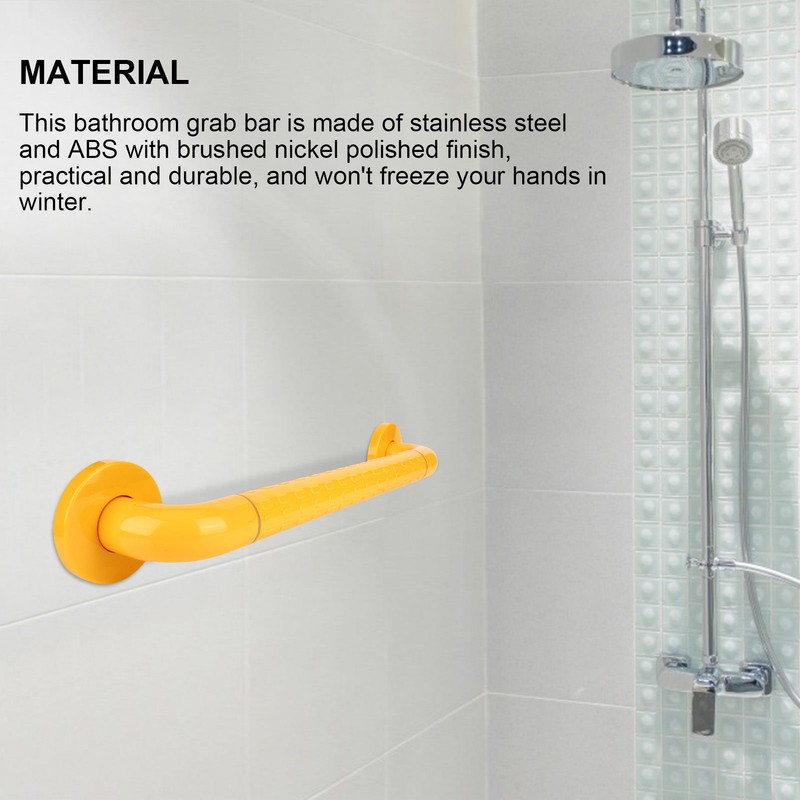 Bathroom Grab Bar Yellow Stainless Steel Anti Slip Anti Fall
