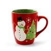Gibson Home Santa Smile 4 Piece 15 Ounce Stoneware Mugs