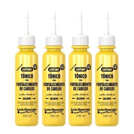 Gota Dourada Tonico para Fortalecimento de cabelos (hair tonic with garlic extract) 30ml Pack04