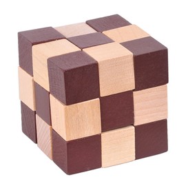 Holzsammlung Brain Teaser Puzzle, Wooden Puzzle Set IQ Test Mind Game Toys, Set of 4 Logic Geometric Jigsaw 3D Puzzle Educational Skill Building Blocks Intelligence Challenging Puzzles for Kids Adults