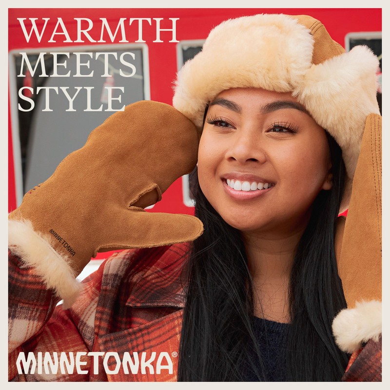 Minnetonka Sheepskin Bomber Hat, Tan, XLarge