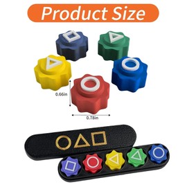 Gonggi Korean Game, Gonggi Stones Game, Traditional Korean Game, 5-Piece Gonggi Stone Set, Hand Game with Colourful Stones for Coordination Training (5 Pieces + Long Box)