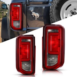 Archaic Smoked Tail Lights for Ford Bronco 2021-2024(Halogen Only), OE Style Rear Lamps for Bronco, Taillights Pair (No Bulbs)
