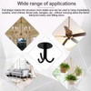 YNHJQP 5 pieces ceiling hooks, black, stainless steel hooks with