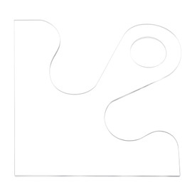 sourcing map 7.9" x 7.6" Charcuterie Board Template Acrylic Handle Router Template Woodworking Router Template Cut Guide Tools for Kitchen Clear