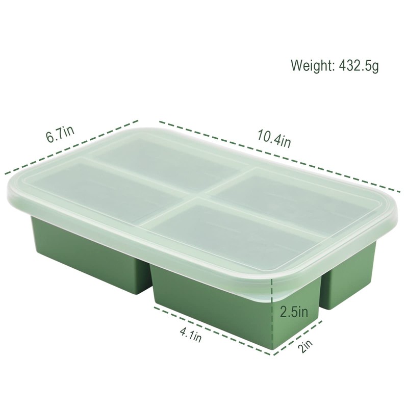 Bongpuda Soup Freezer Containers, Silicone Freezer Trays With Lid,Easy-Release,Reusable Freezer