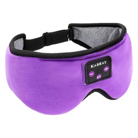 Sleeping Headphones, Kabray Sleep Headphones Bluetooth Sleep Mask with Ultra Thin Speakers, Soft Comfortable Tech Gadgets for Women Men, Headphones for Side Sleepers Insomnia Meditation Travel