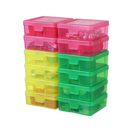 Small Plastic Storage Containers Clear Arts & Crafts Storage Boxes & Organizers Stackable Small Containers With Lids For Organizin (Set 3)