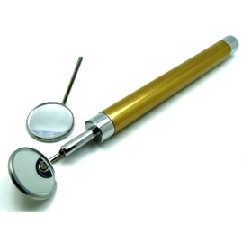 Dental Mirror Brown Handle with Bright Light Removable Mirrors #4 & #5 Examination Instruments