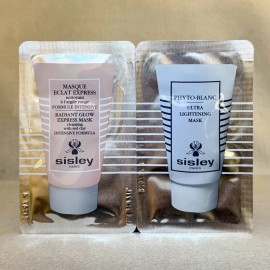 Sisley 2x Sisley Mask Samples Radiant Glow Express +Phyto-Blanc Ultra Lightening 4ml Ea