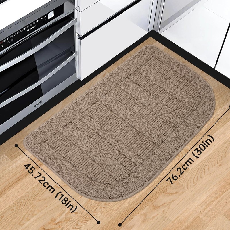 BEQHAUSE 30x18 Inch Kitchen Rug Mats, Durable Anti-Slip Absorbent Dirt-Resist...
