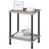HOOBRO End Table, Small Side Table, Nightstand with 2-Layer Storage