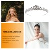 FRCOLOR Crystal Wedding Tiara for Bride,Elegant Rhinestone Bridal Flower Tiara