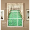Today's Curtain Adirondack 2-Tone Crochet Swag 38", Ecru/Toast, 60W x
