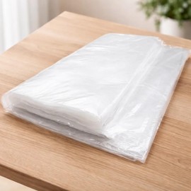 Bolsa de Polietileno Gruesa, Transparente 60 x 90 cm, Calibre 400. 1 KIlo