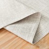 Reversible Double Layer Table Runner Faux Linen Fabric Beige Table