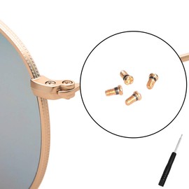 CEYDEY Replacement Gold Screws for Aviator RB3025 3025 Sunglasses Repair Kit (Set of 4),Screwdriver