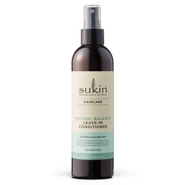 Sukin Natural Balance Leave-In Conditioner 250ml - lightweight, moisturises gently, detangles and tames frizz for healthy shiny hair - with essential Oils; cruelty free & vegan friendly.