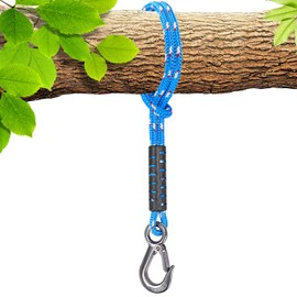 BeneLabel Tree Swing Rope, 100cm Hammock Strap Hanging Kit Beam Polyester Extension String (400lbs) with Hook for Hammock Chair Playground Set, up to 2500lbs, 10mm Diameter, Blue