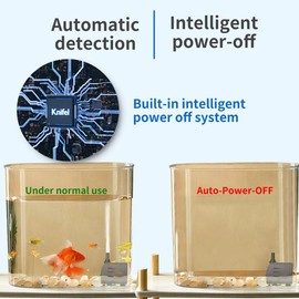 Knifel Submersible Pump 400GPH with AUTO-Shut-Off 6.5ft High Lift for Fountains, Hydroponics, Ponds, Aquariums & More