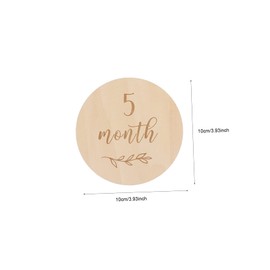 FRCOLOR 13Pcs Wooden Newborn Milestone Cards Growth Announcement Set with Natural Wood Grain for Monthly Photo Props and Memorial Keepsakes