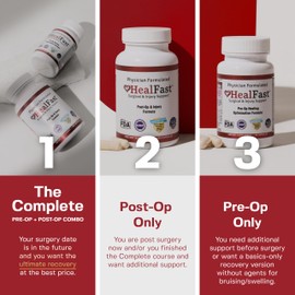 HealFast HealFast Surgery & Injury Recovery Supplement (Pre-Op): Quercetin, Probiotics Supplement for Wound, Liposuction, Tummy Tuck, and BBL Post Surgery Supplies