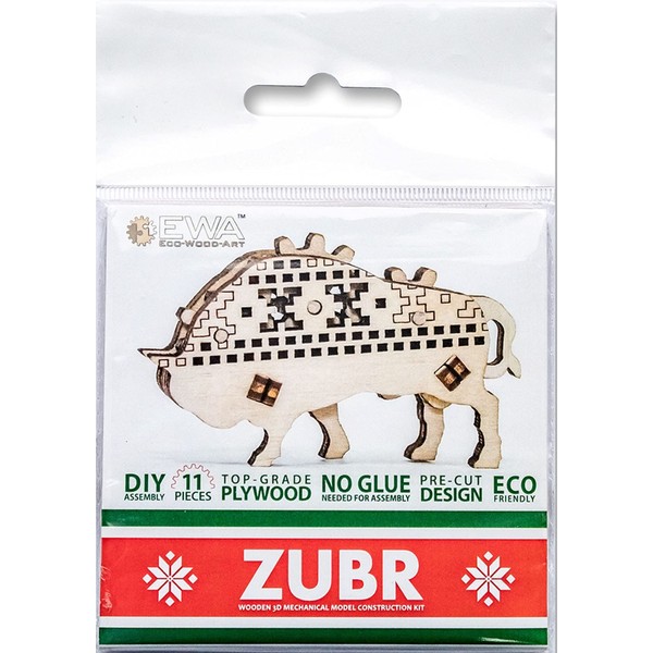 EWA Eco-Wood-Art EWA: Zubr Eco-Wood Art 3D Wooden Puzzle EWA