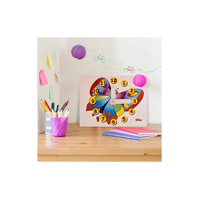 Dida - Didactic Clock in wood Butterfly - Clock manual