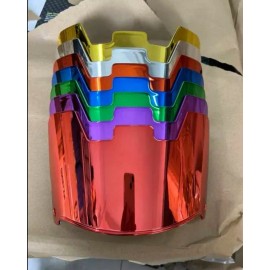 Unbranded STANDARD DISPLAY ONLY CHROME PLATED Full Size Football Helmet Visors  W/CLIPS - Gold