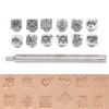 Cikonielf 12 Piece Leather Stamp, Leather Embossing Stamp Set, Leather