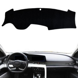 Car Dashboard Mat for H&yundai Elantra 2020-2023 Car Dashboard Cover Mat Pad Sunshade Black Edge Accessories