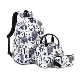 Joymoze Girls Backpack Set Cute School Bag for Girls Roomy Book Bag Cat