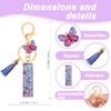 TRAVELKNOT Women's Keyring, Letter Butterfly Tassels, Cute Girl Purple Initial