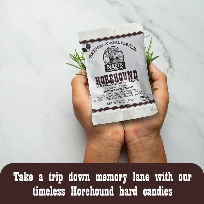 Claeys Horehound Hard Candy, 6 oz (Pack of 3)