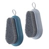 Gatuida 2Pcs Soft Bristle Fingernail Cleaning Brush Set Reusable Nail